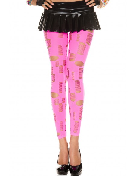 Legging rose fluo ajouré | Music Legs