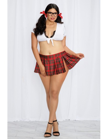 Déguisement Sexy Étudiante Grande Taille avec Lunettes | Dreamgirl