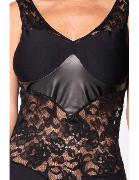 Robe cocktail dentelle & wetlook | Be lily