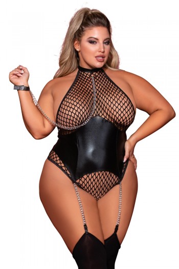 Body Grande Taille en Résille avec Chainettes | Dreamgirl
