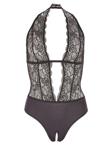 Body Noir en Dentelle, Ouvert à l'Entrejambe par Cottelli | COTTELLI