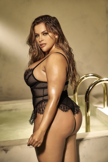 Body grande taille Mapalé, résille & dentelle noire | Mapalé 2