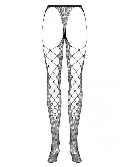 Collants ouverts Noir S233 | Obsessive