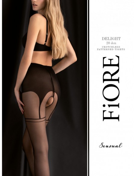 Delight | Collants Ouverts Noirs | Fiore