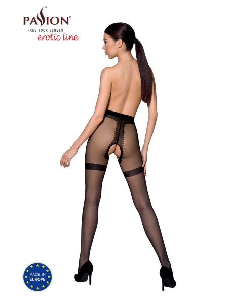 TI OPEN 020 Noir - Collants ouverts | Passion lingerie