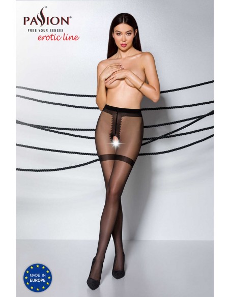 TI OPEN 020 Noir - Collants ouverts | Passion lingerie