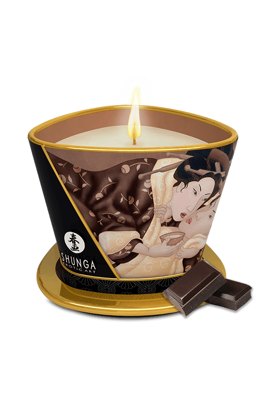 Bougie de massage lueur & caresses Chocolat Enivrant | Shunga