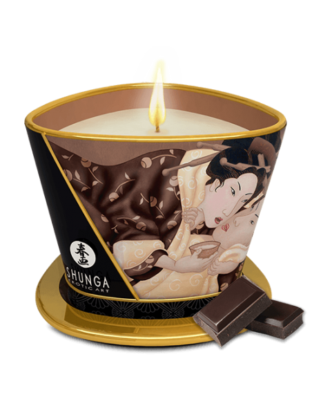Bougie de massage lueur & caresses Chocolat Enivrant | Shunga