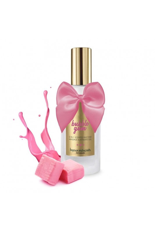 2 en 1 Gel Intime et de massage en silicone Bubble gum 100 ml | Bijoux Indiscrets