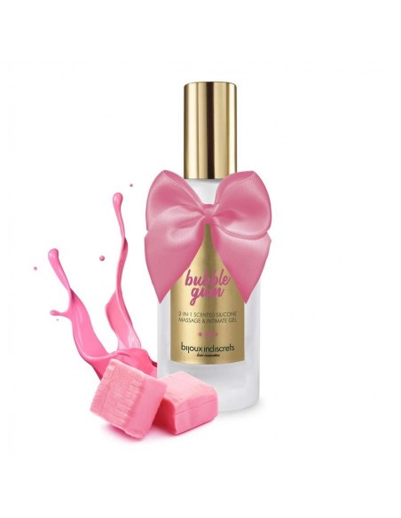 2 en 1 Gel Intime et de massage en silicone Bubble gum 100 ml | Bijoux Indiscrets