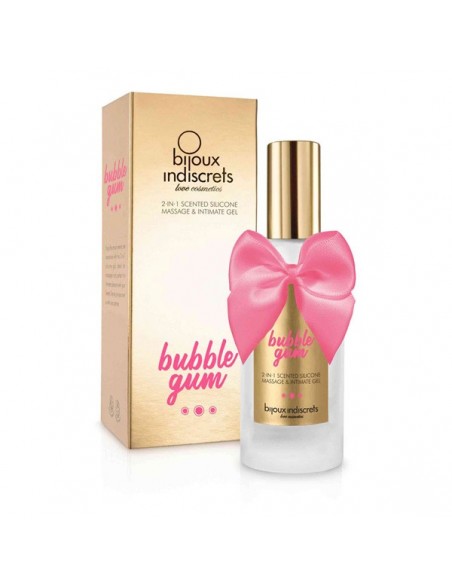 2 en 1 Gel Intime et de massage en silicone Bubble gum 100 ml | Bijoux Indiscrets