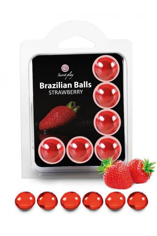 6 Brazilian Balls "Fraise" 3386-7 | Brazilian Balls
