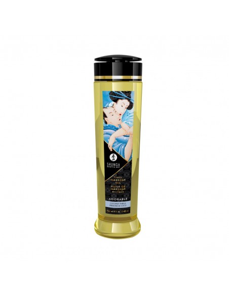 Huile de massage érotique - Adorable - Frissons de coco - 240 ml | Shunga