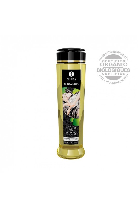 Huile de massage organique - Neutre - 240 ml | Shunga