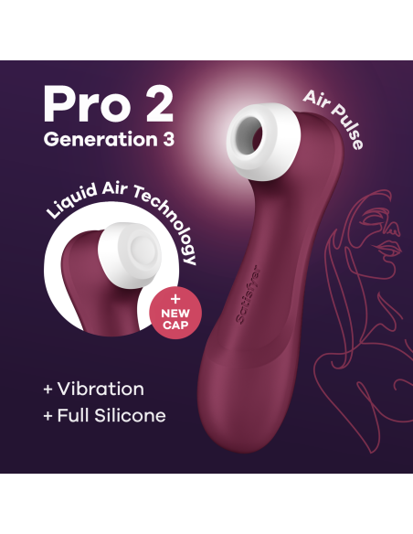 Pro 2 Génération 3 Air pluse - Bordeaux | Satisfyer