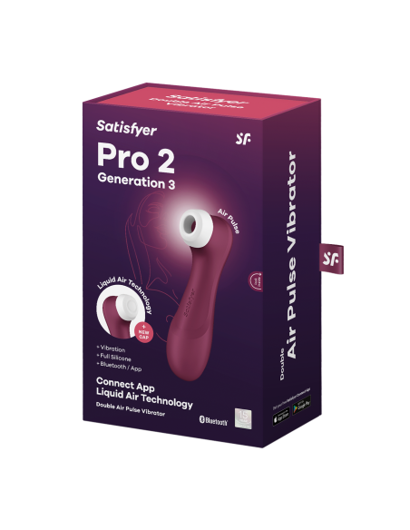 Pro 2 Génération 3 Air pluse Connect - Vin rouge | Satisfyer