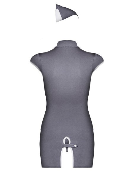 Stewardess | Costume hôtesse de l'air gris | Obsessive
