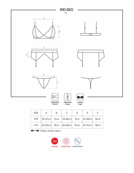 Ensemble Blanc Obsessive 3 pcs | Obsessive