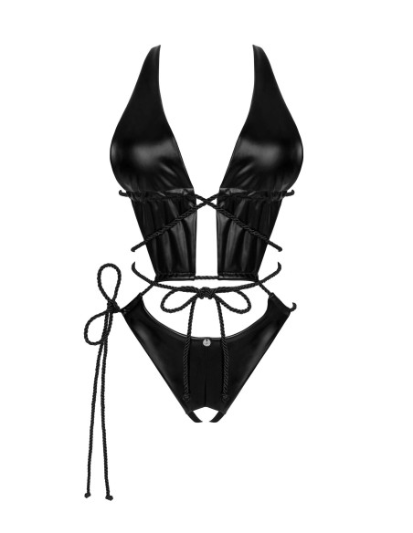 Cordellis - body ouvert wetlook noir | Obsessive