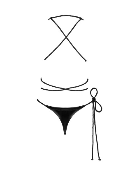 Cordellis - body ouvert wetlook noir | Obsessive