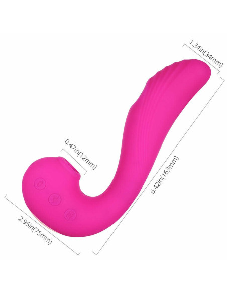 Angel : Vibromasseur rose 3 en 1 point G & léchage du clitoris | Honey Play box