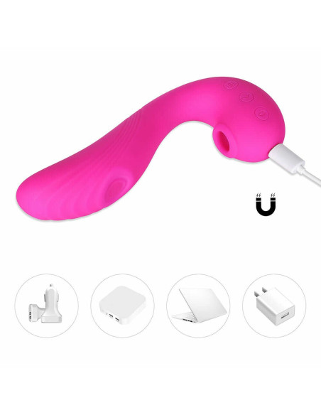 Angel : Vibromasseur rose 3 en 1 point G & léchage du clitoris | Honey Play box