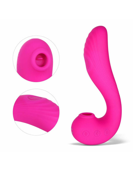 Angel : Vibromasseur rose 3 en 1 point G & léchage du clitoris | Honey Play box