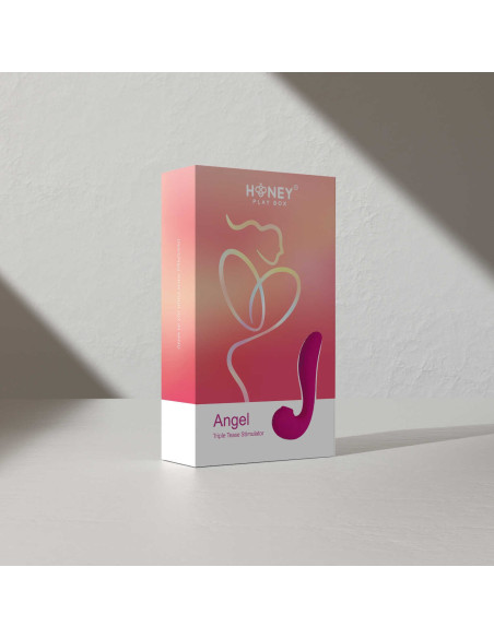 Angel : Vibromasseur rose 3 en 1 point G & léchage du clitoris | Honey Play box