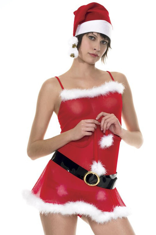Robe de Mère Noël Ultra Courte | Music Legs