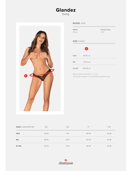 Glandez String Noir | Obsessive