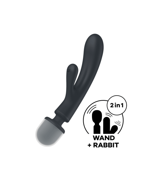 Triple lover : Rabbit & Wand Noir | Satisfyer