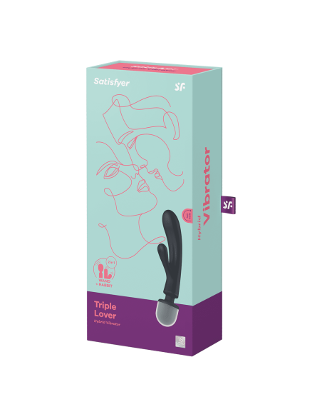 Triple lover : Rabbit & Wand Noir | Satisfyer