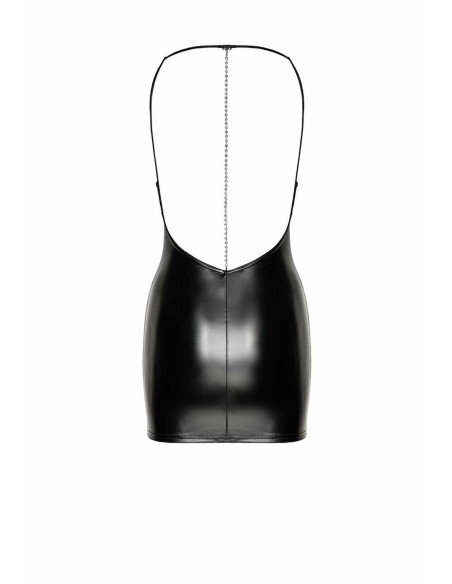 F307 mini robe Mirage en wetlook | Noir HandMade