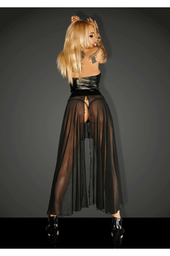 Robe Longue Tulle Wetlook F139 | Noir HandMade 2