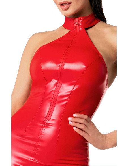 Robe midi Orgia rouge passion | Noir HandMade