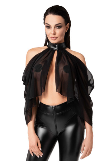 Boléro Opium Noir Transparent en Powernet | Noir HandMade