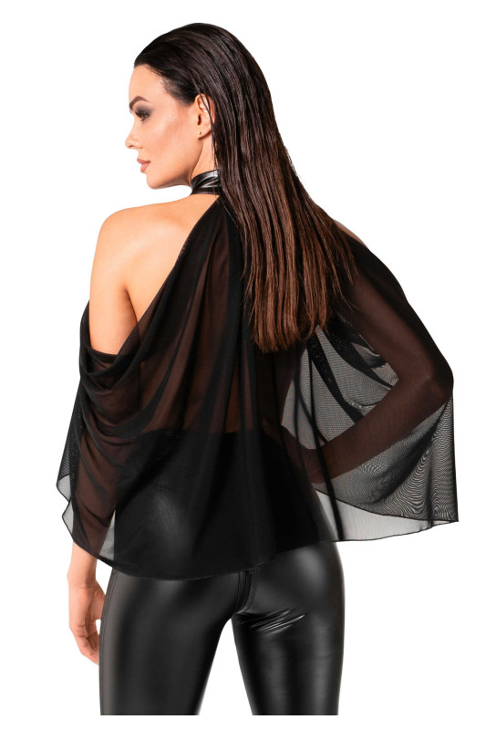 Boléro Opium Noir Transparent en Powernet | Noir HandMade