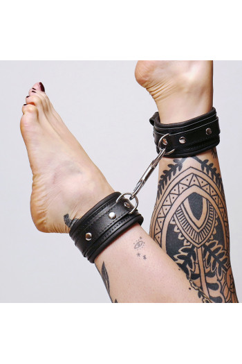 CHEVILLÈRES CUIR MOLLETONNÉ AVEC ATTACHES ARGENTÉES | The Sinners