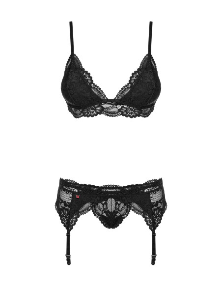 Ensemble de Lingerie Noir Élégant - Dentelle et Confort | Obsessive