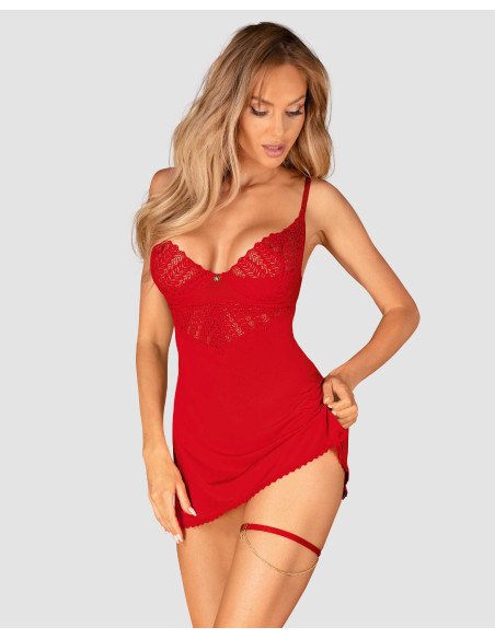 Jarretière Ingridia Rouge | Obsessive
